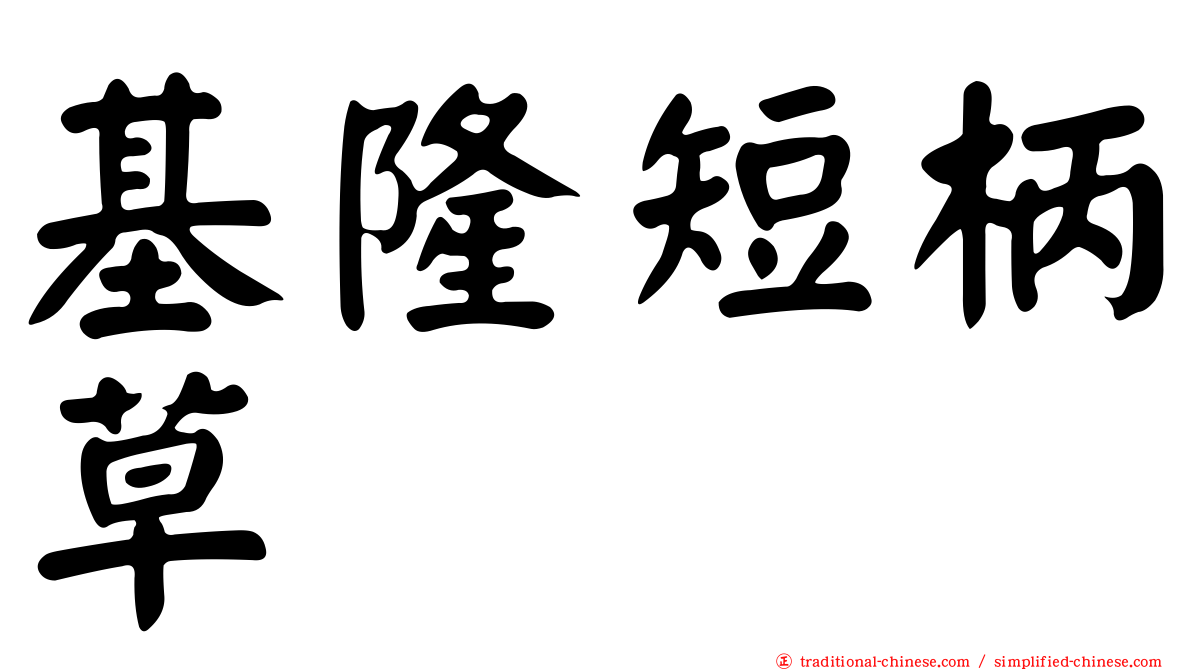 基隆短柄草
