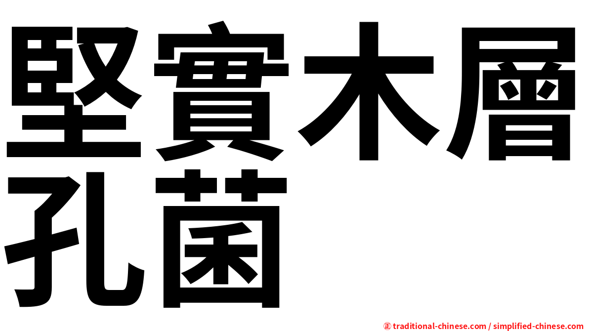 堅實木層孔菌