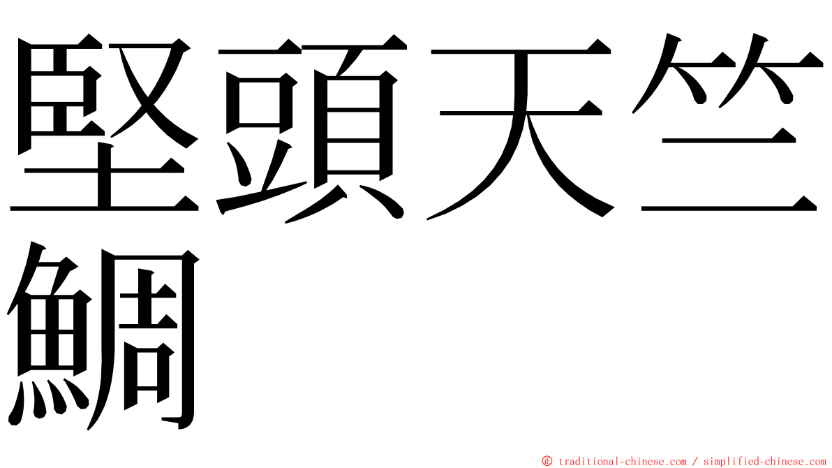 堅頭天竺鯛 ming font