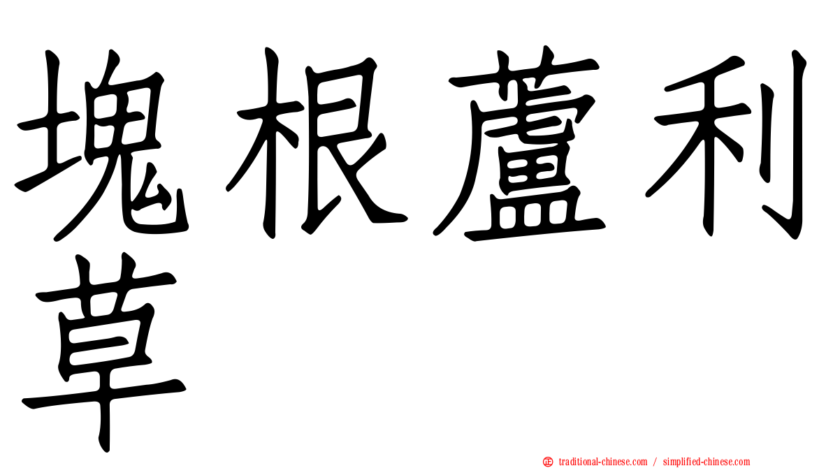 塊根蘆利草