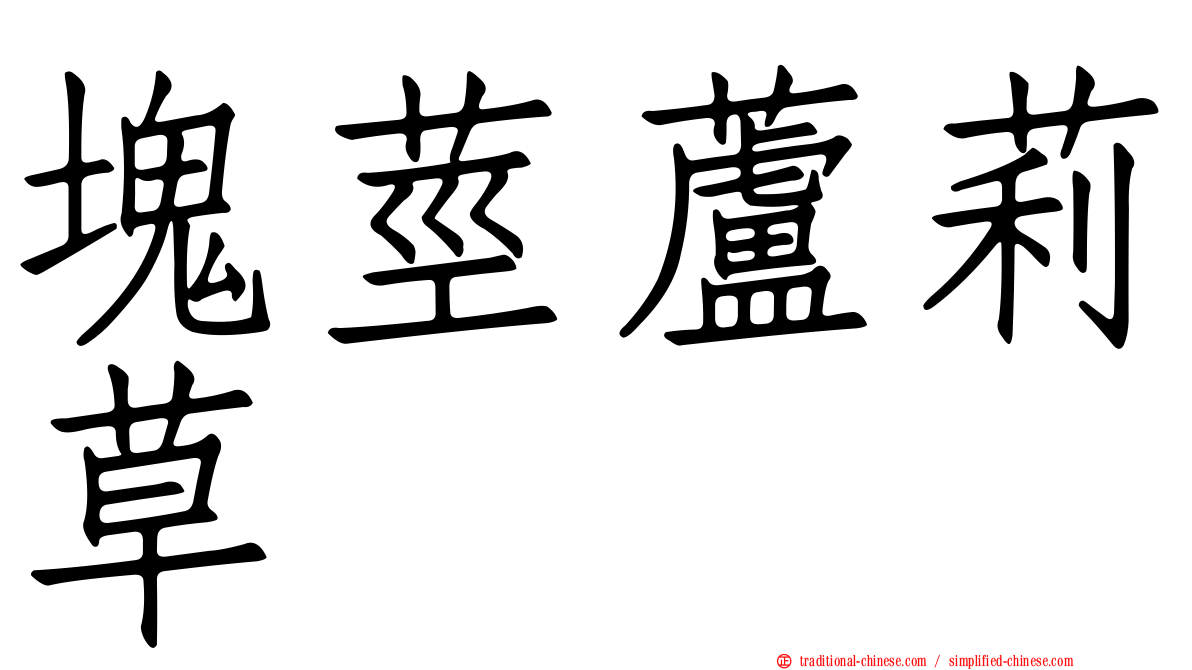 塊莖蘆莉草