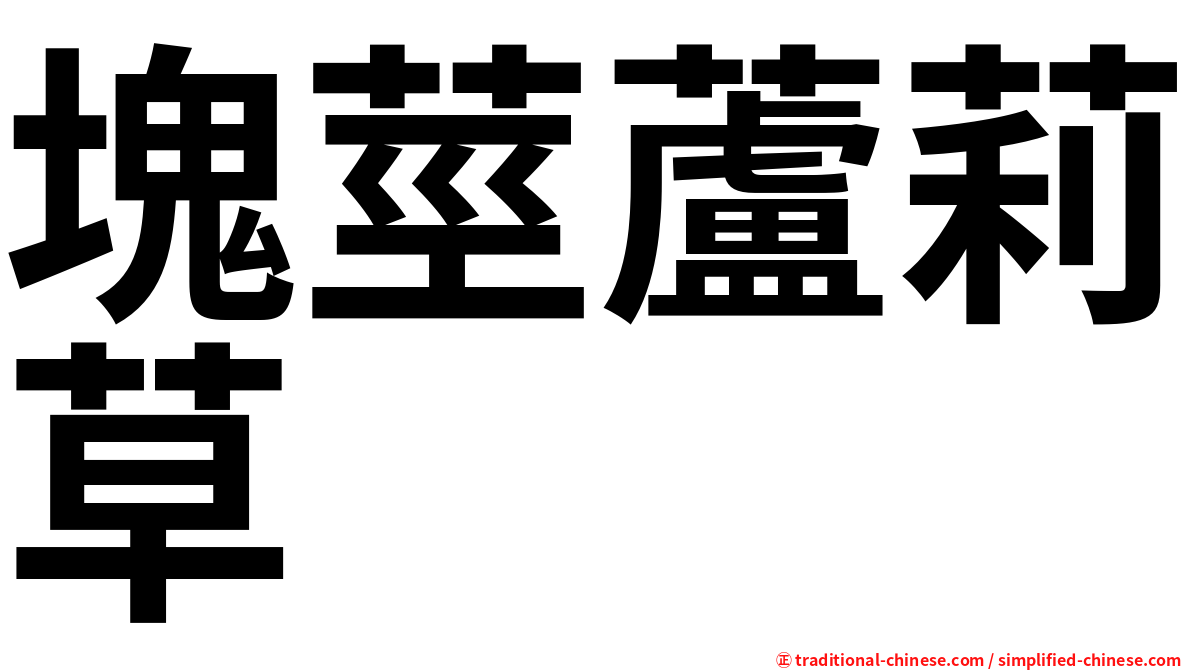 塊莖蘆莉草