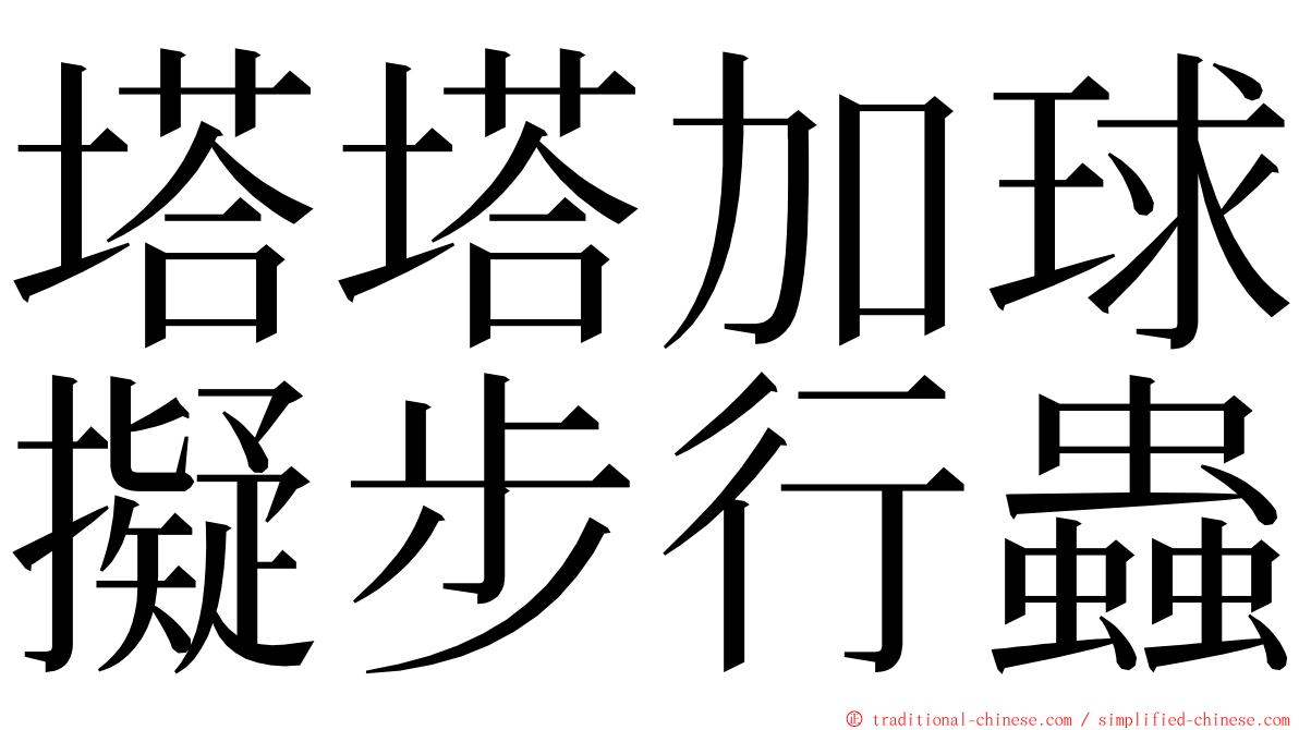 塔塔加球擬步行蟲 ming font