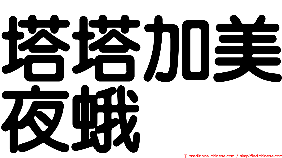 塔塔加美夜蛾