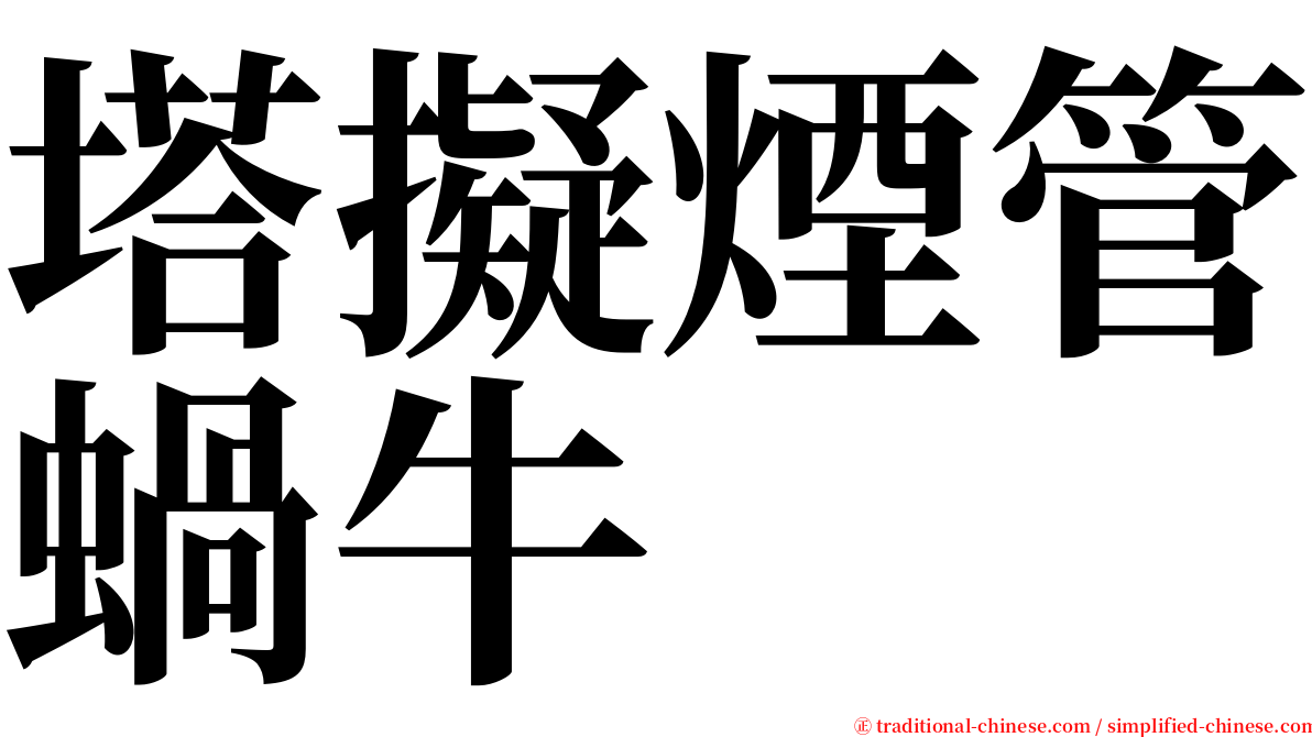 塔擬煙管蝸牛 serif font