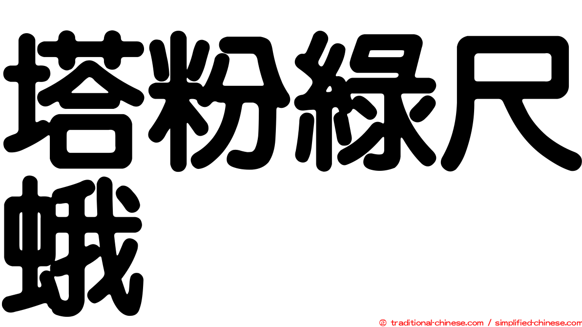 塔粉綠尺蛾