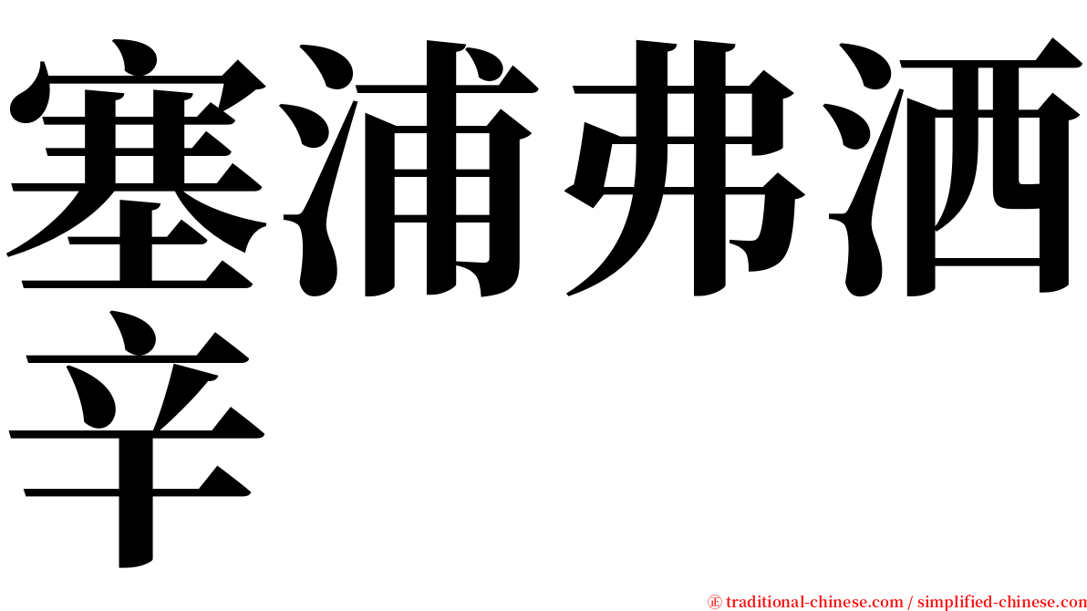 塞浦弗洒辛 serif font