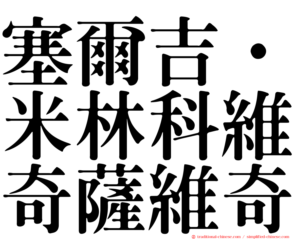 塞爾吉·米林科維奇薩維奇