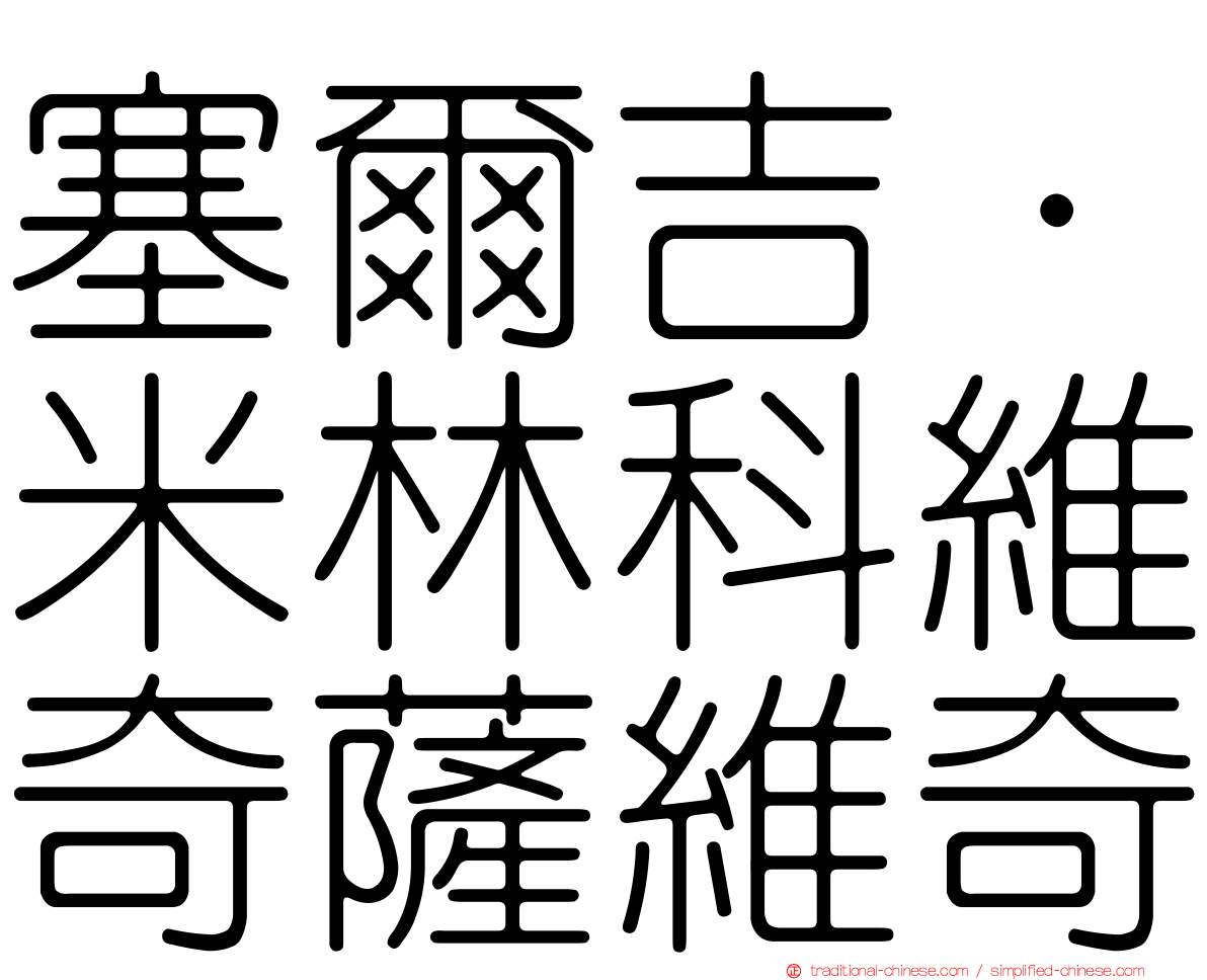 塞爾吉·米林科維奇薩維奇