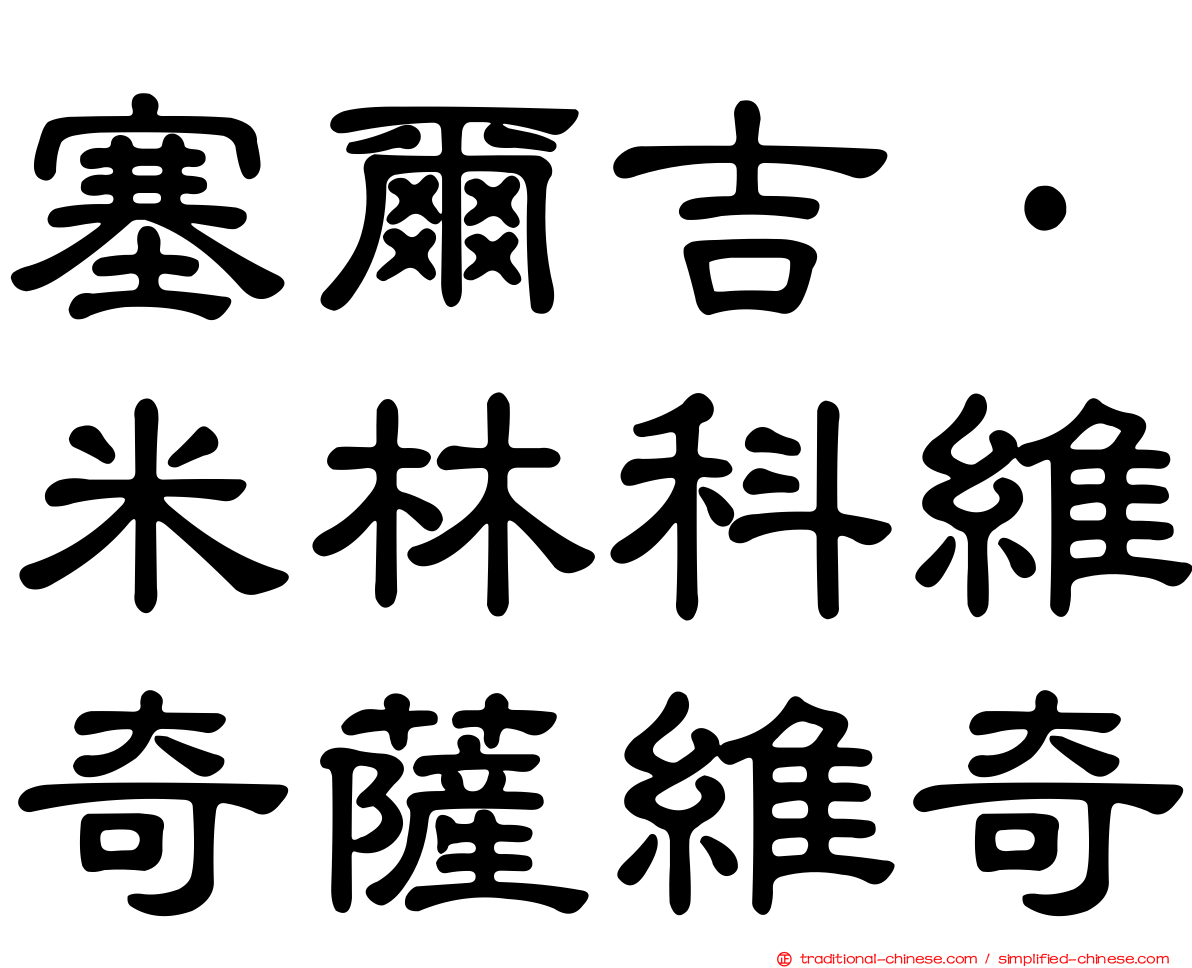 塞爾吉·米林科維奇薩維奇
