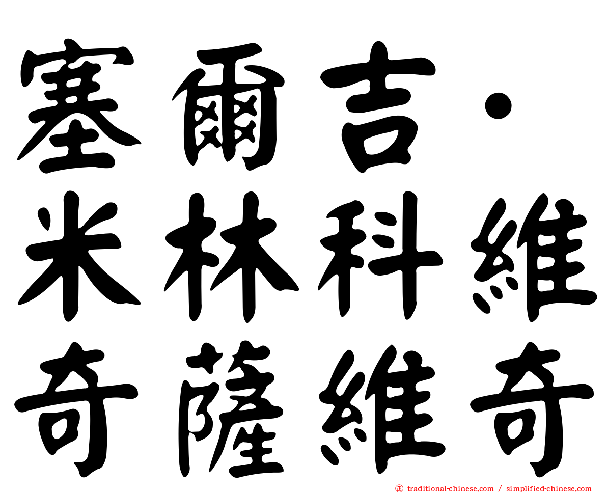 塞爾吉·米林科維奇薩維奇