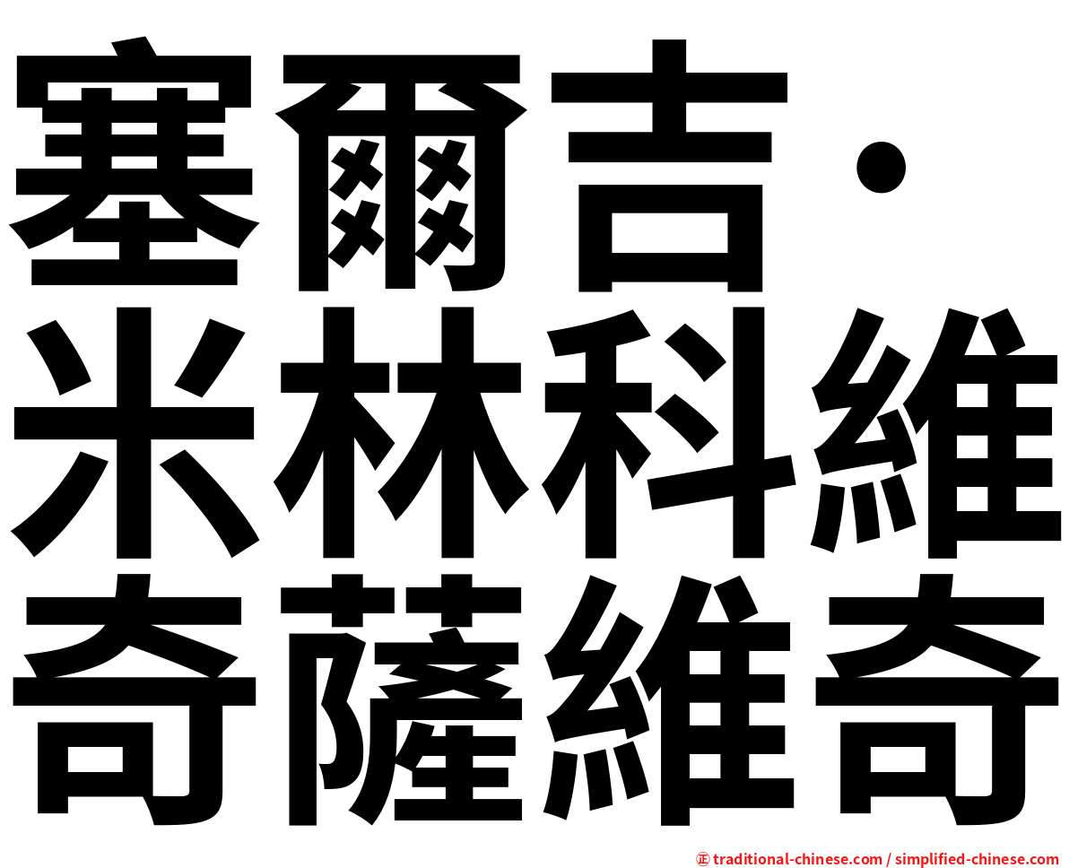 塞爾吉·米林科維奇薩維奇