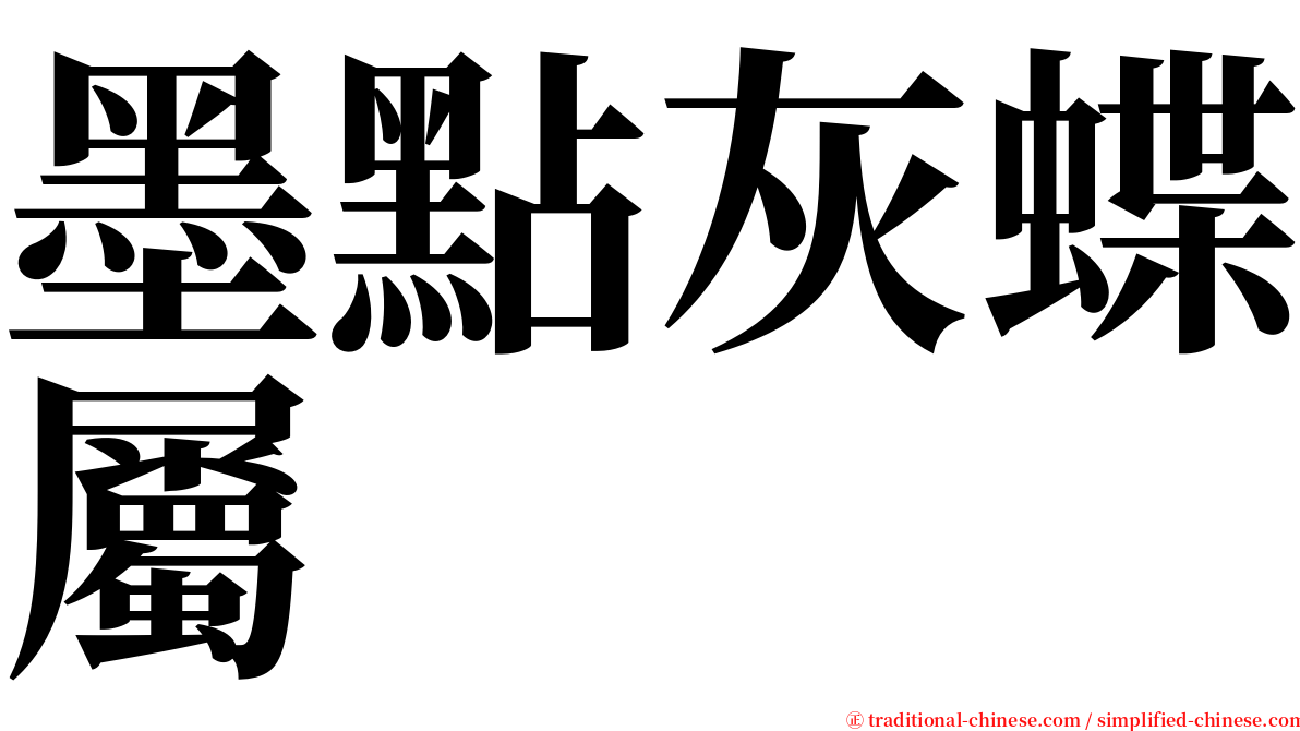 墨點灰蝶屬 serif font
