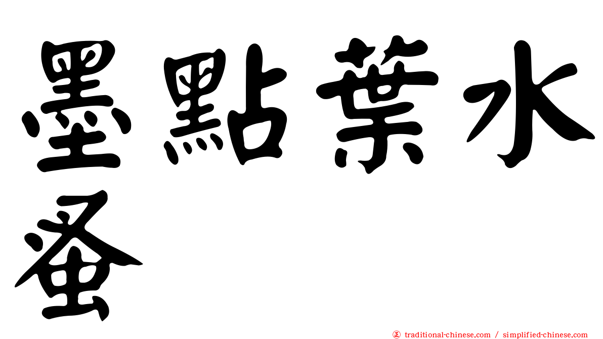 墨點葉水蚤