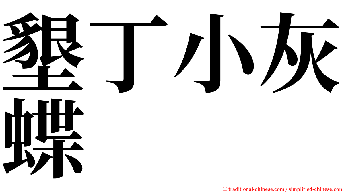 墾丁小灰蝶 serif font