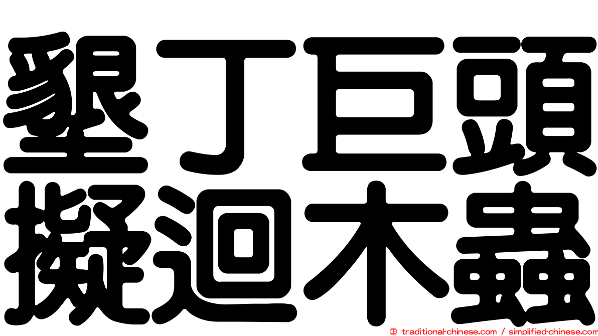 墾丁巨頭擬迴木蟲