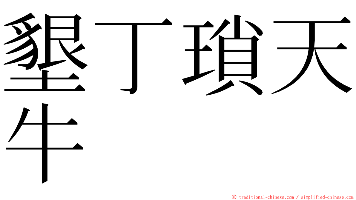 墾丁瑣天牛 ming font