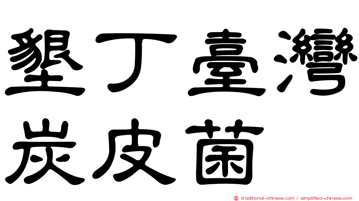 墾丁臺灣炭皮菌