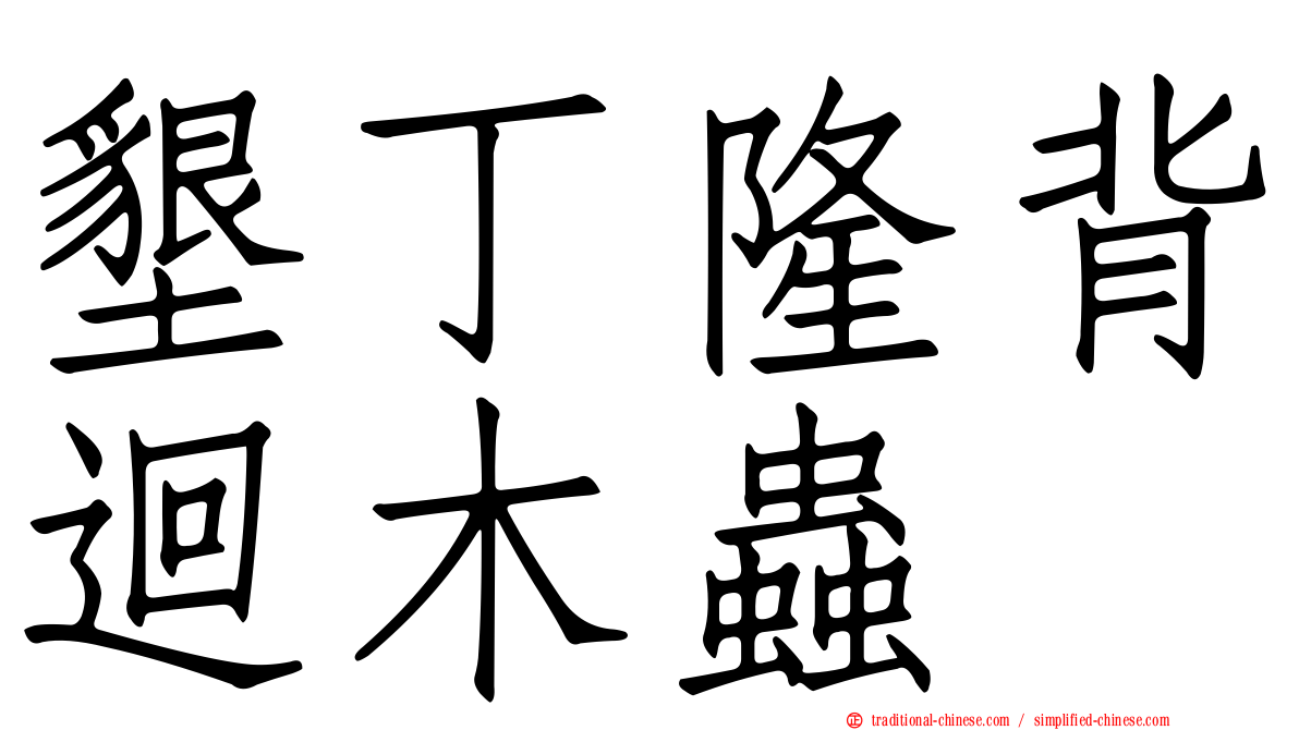 墾丁隆背迴木蟲