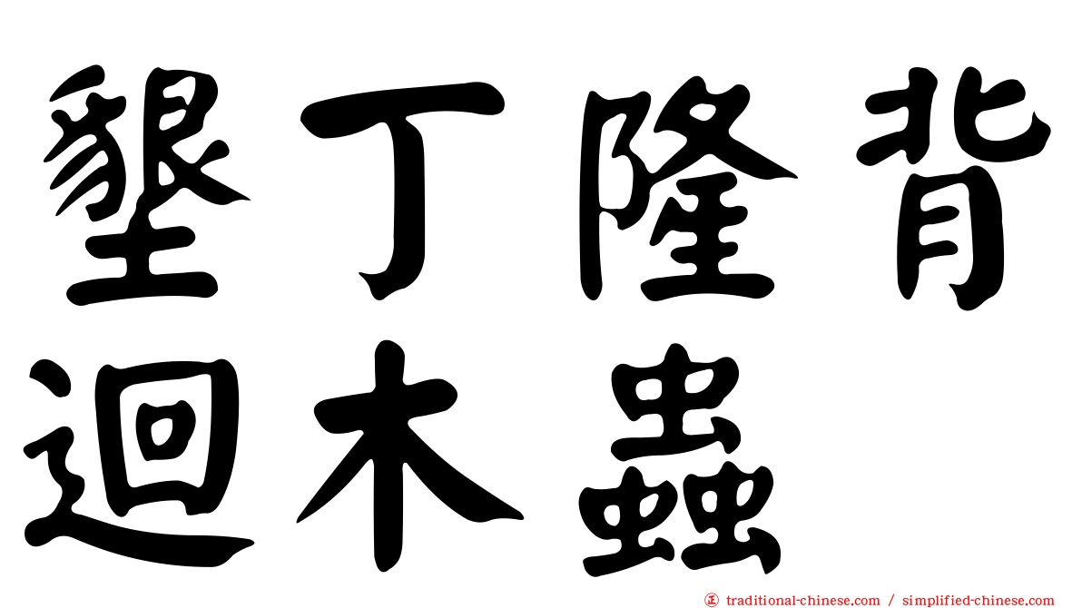 墾丁隆背迴木蟲