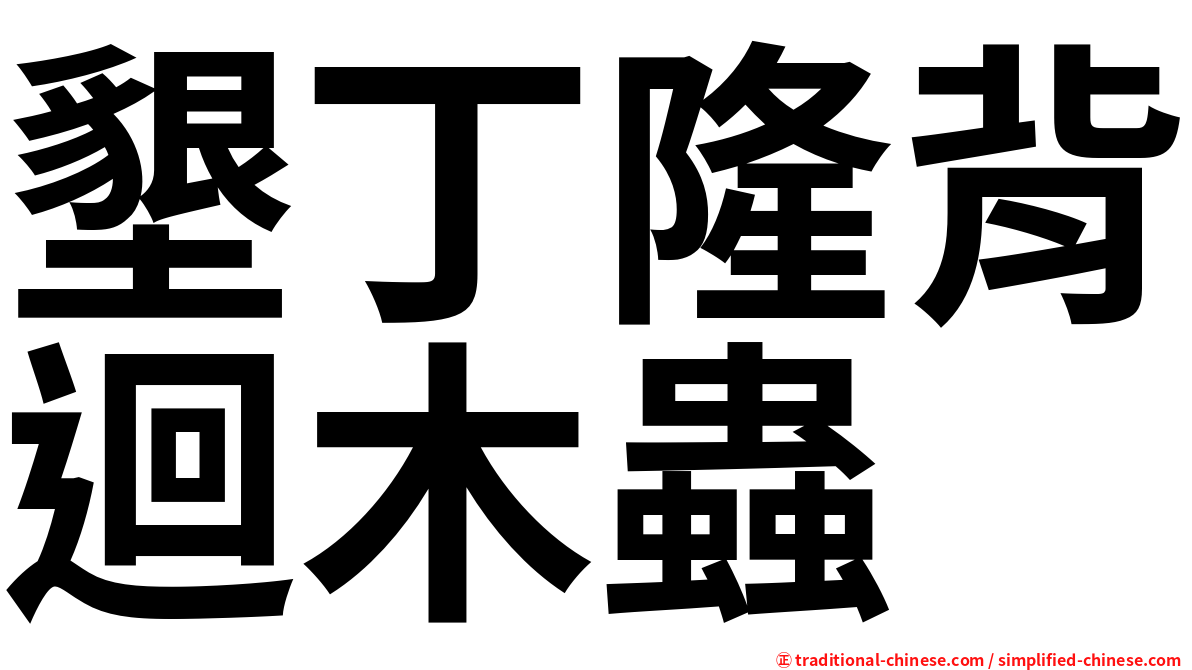 墾丁隆背迴木蟲