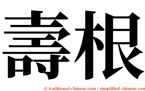 壽根 serif font