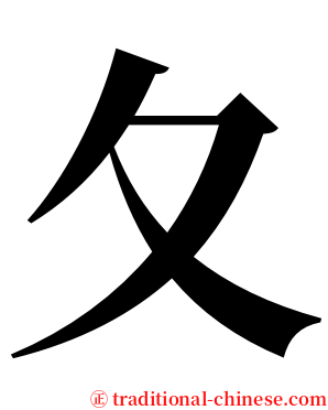 夂 serif font