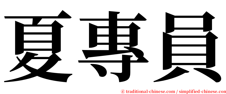 夏專員 serif font