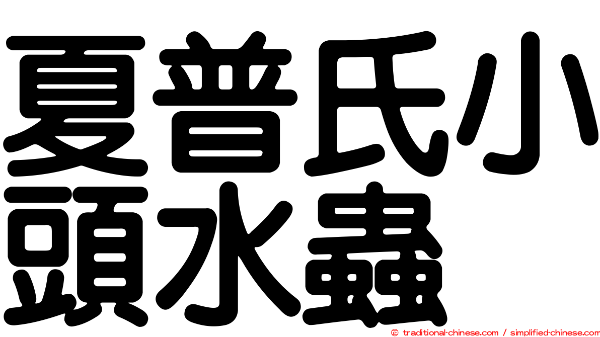 夏普氏小頭水蟲