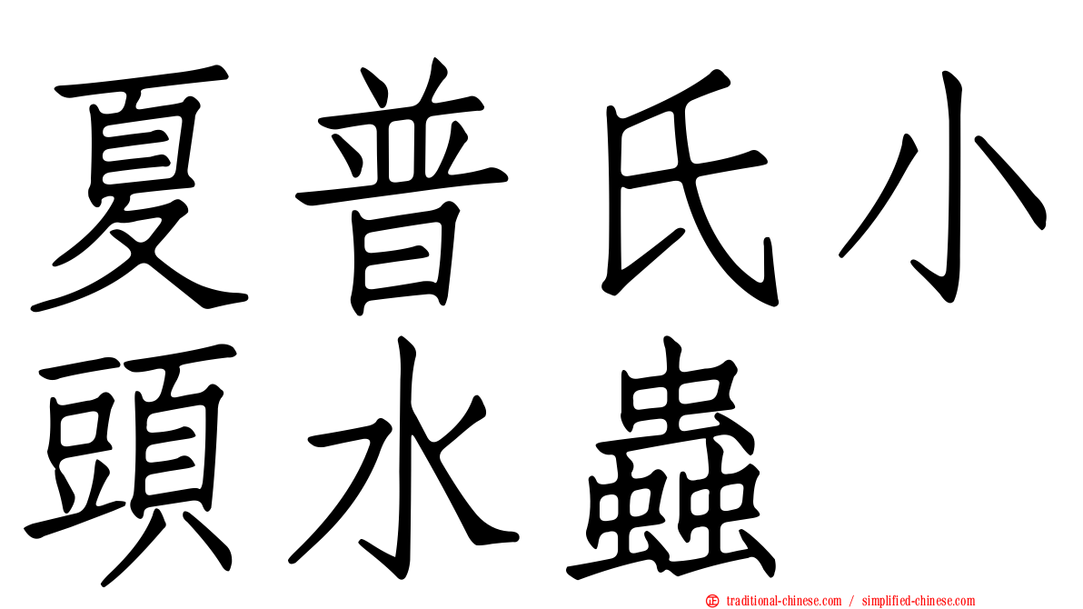 夏普氏小頭水蟲