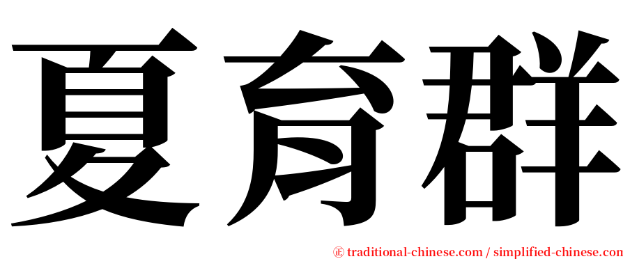 夏育群 serif font