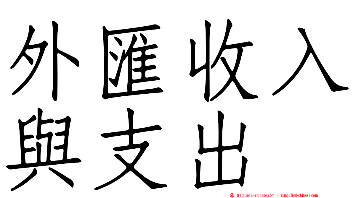 外匯收入與支出