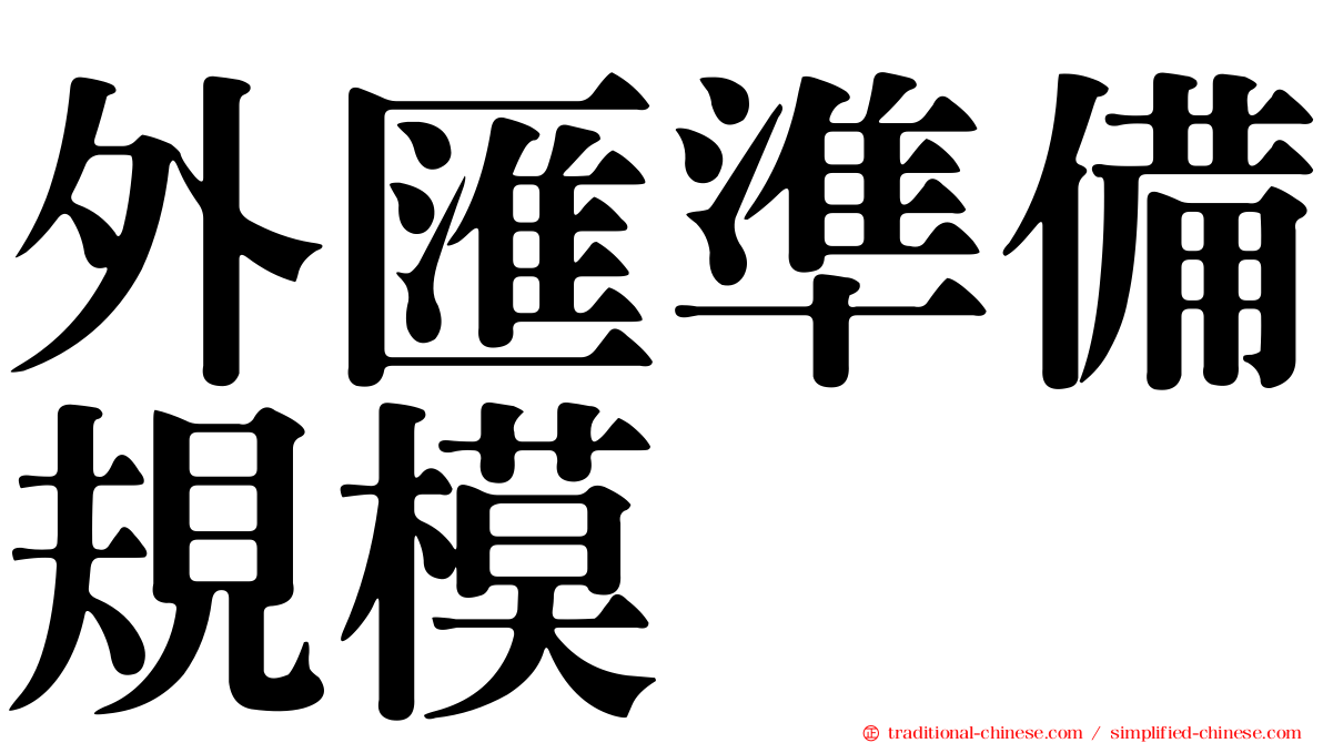 外匯準備規模
