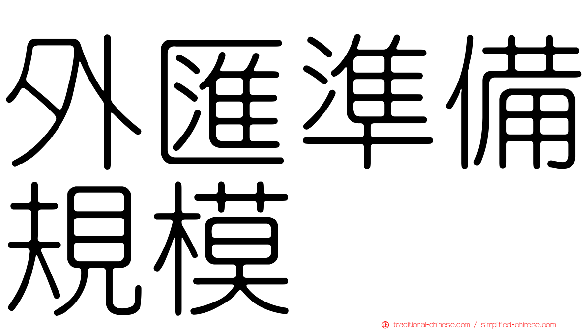 外匯準備規模
