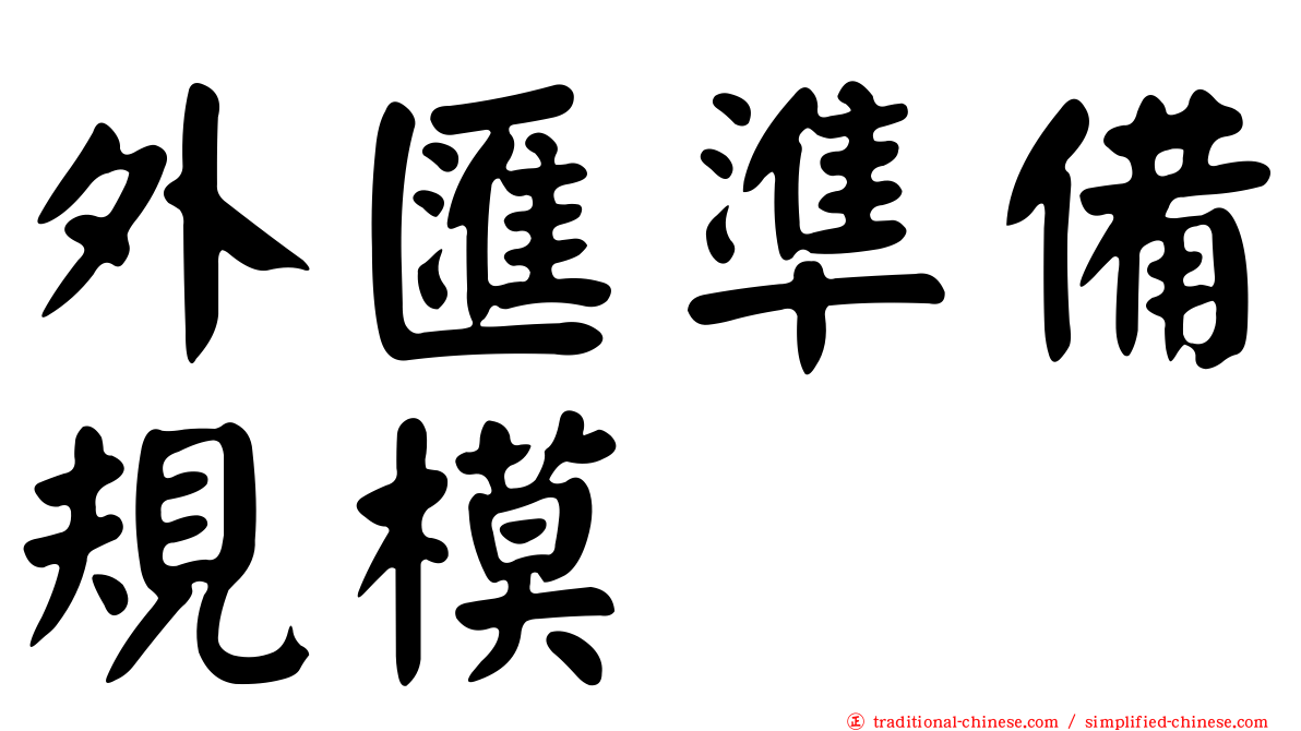 外匯準備規模