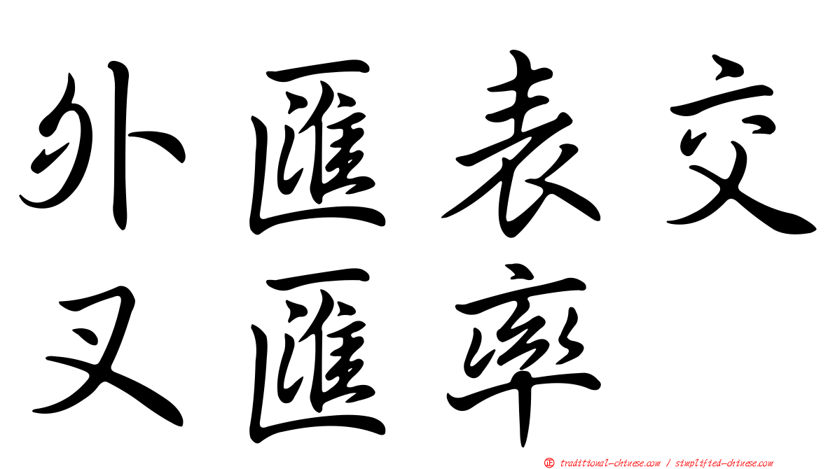 外匯表交叉匯率