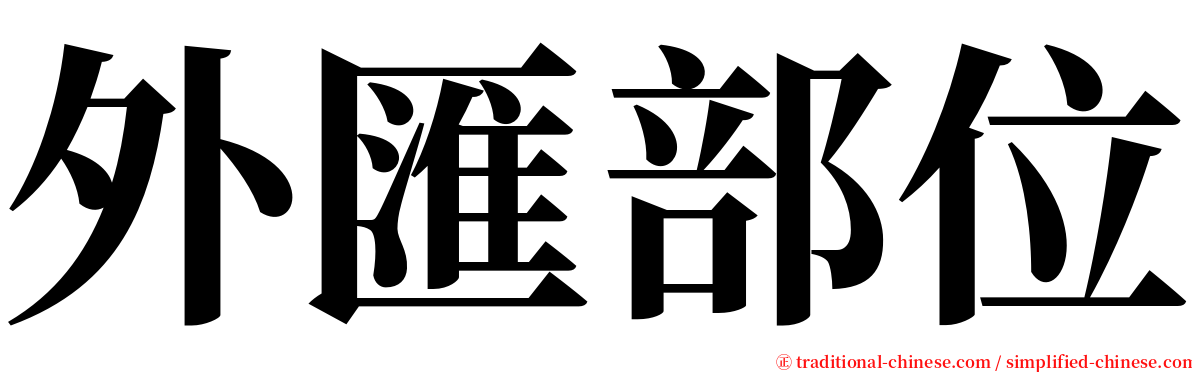 外匯部位 serif font