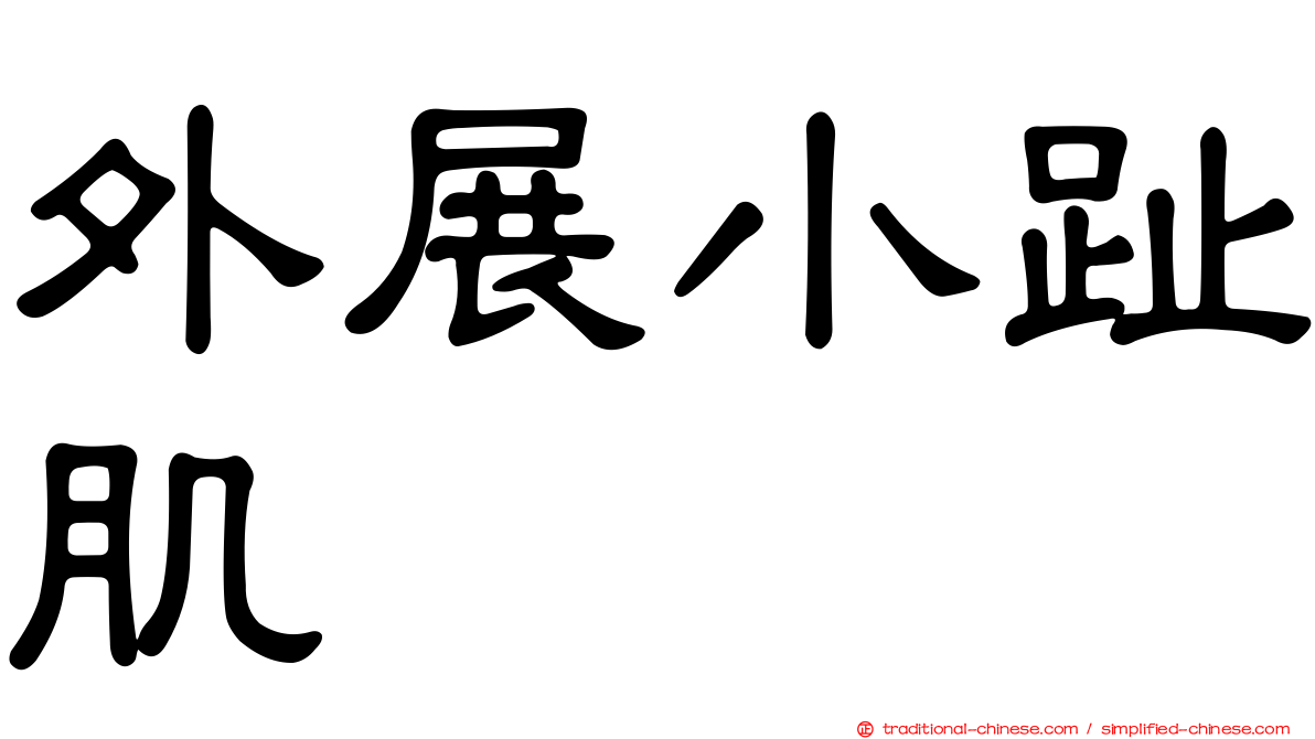 外展小趾肌