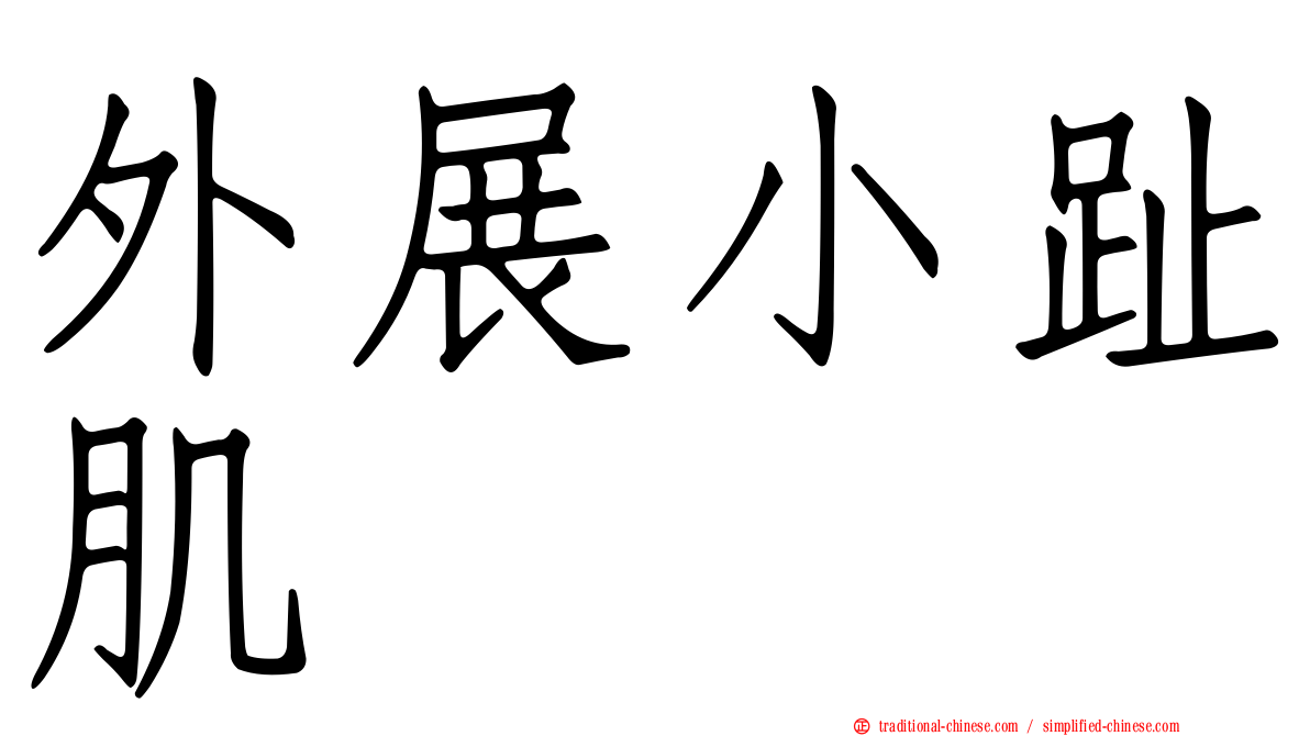 外展小趾肌