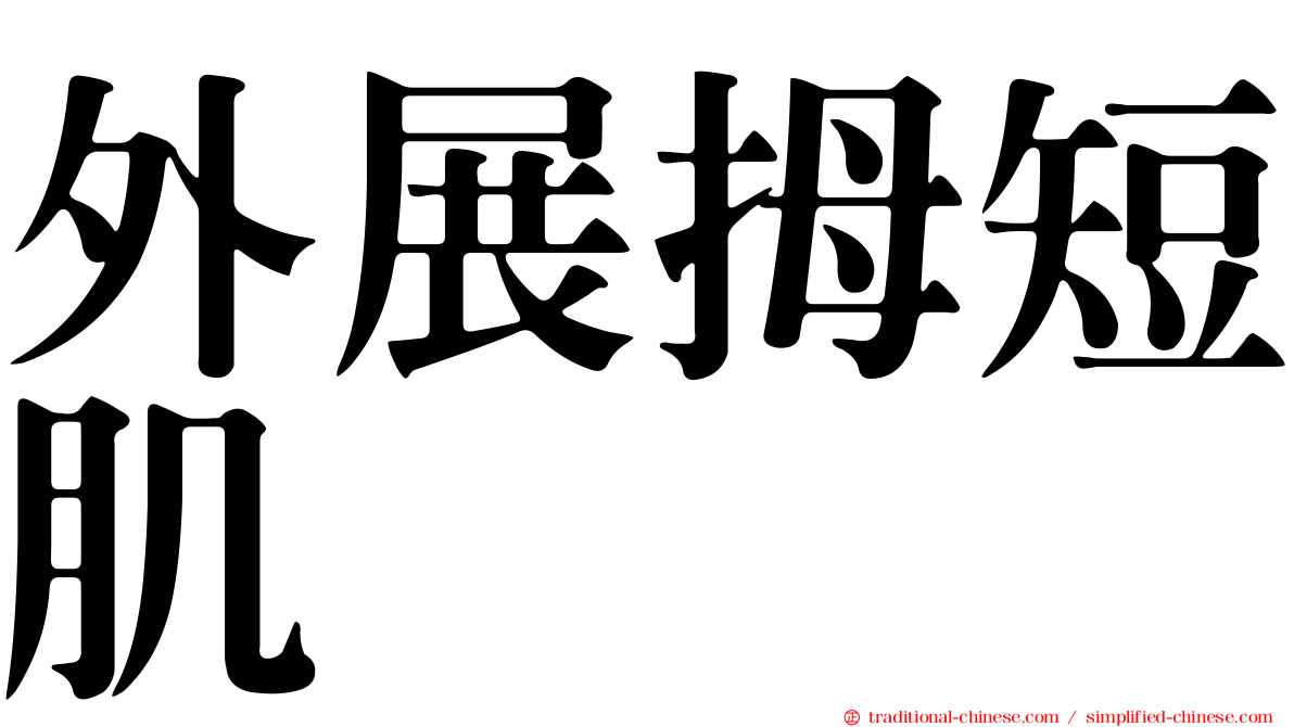 外展拇短肌