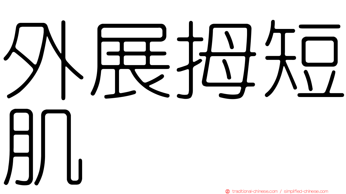 外展拇短肌