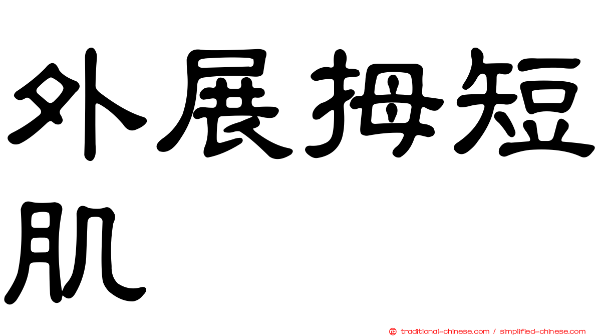 外展拇短肌