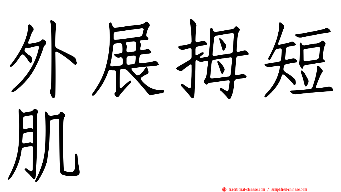 外展拇短肌