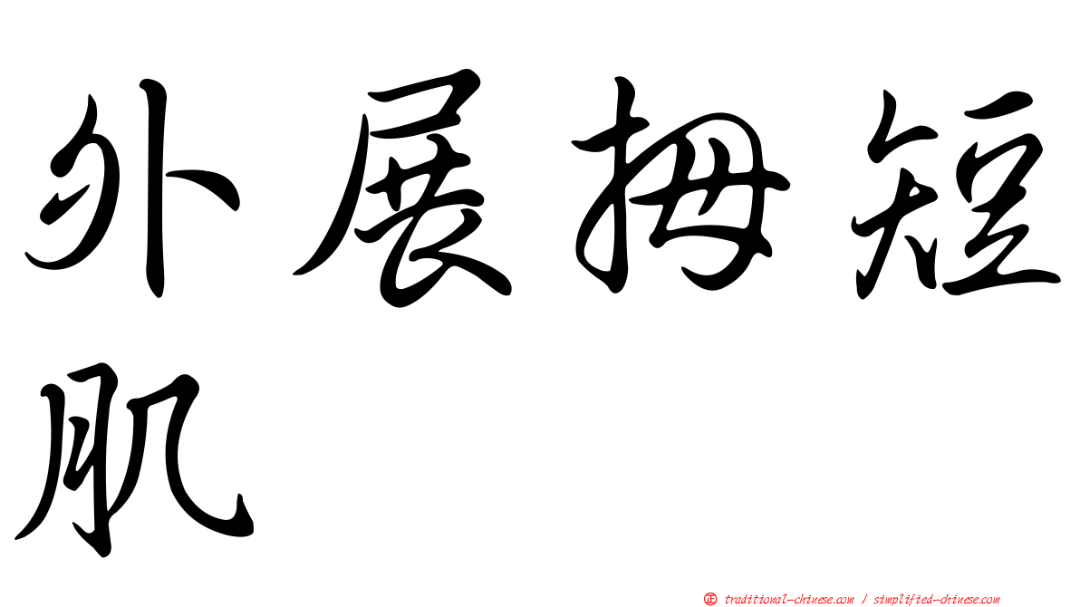 外展拇短肌
