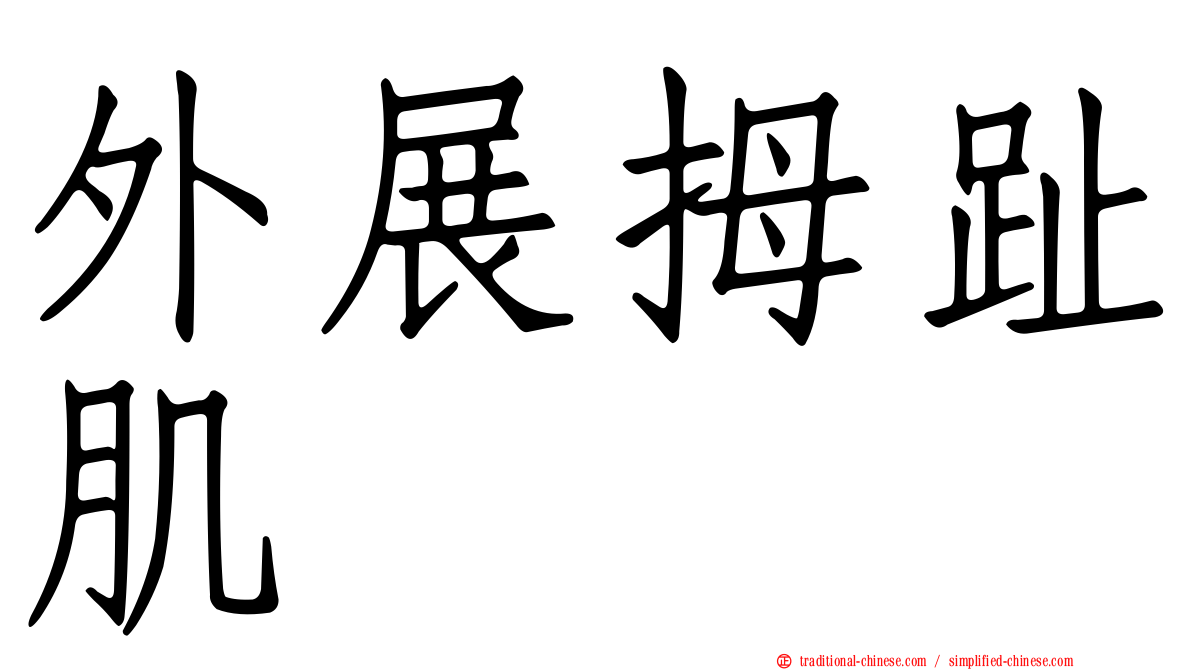 外展拇趾肌