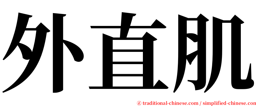 外直肌 serif font