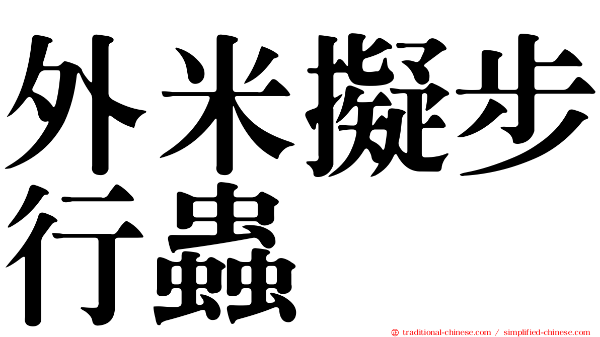 外米擬步行蟲