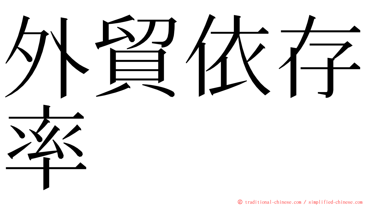 外貿依存率 ming font