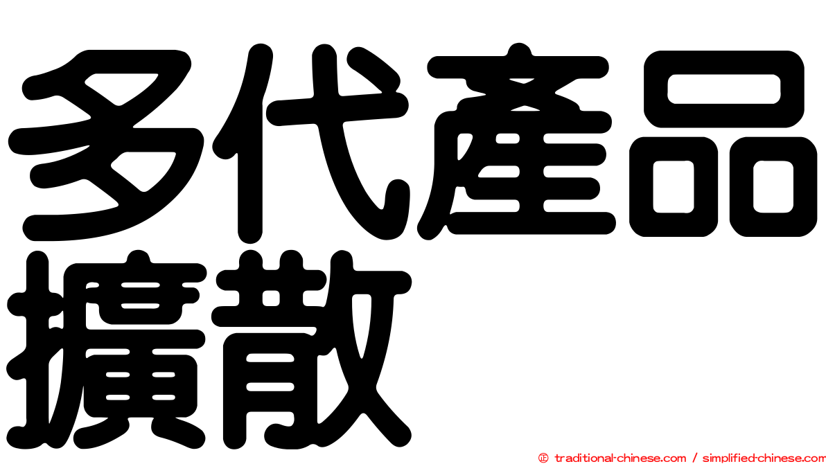 多代產品擴散