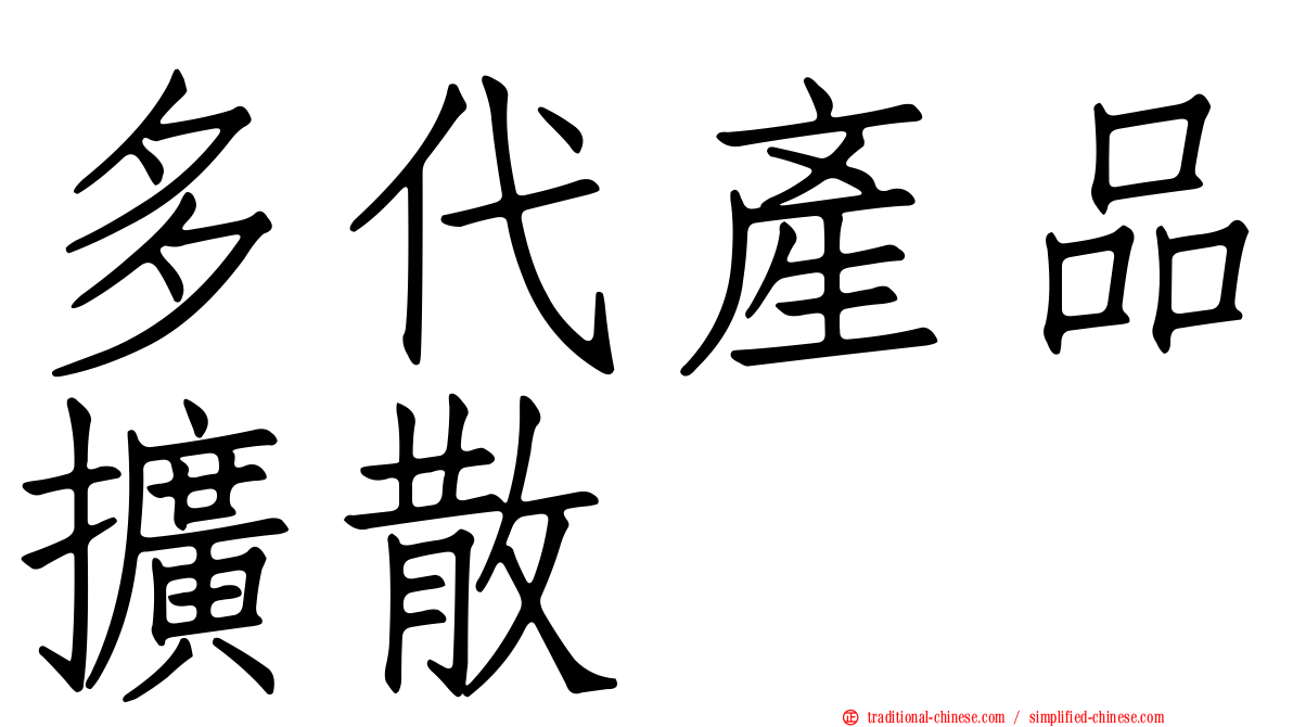 多代產品擴散
